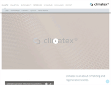 Tablet Screenshot of climatex.com
